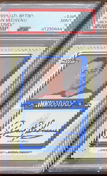 Jean Beliveau - 1999 UD Retro  Inkredible -  PSA 9