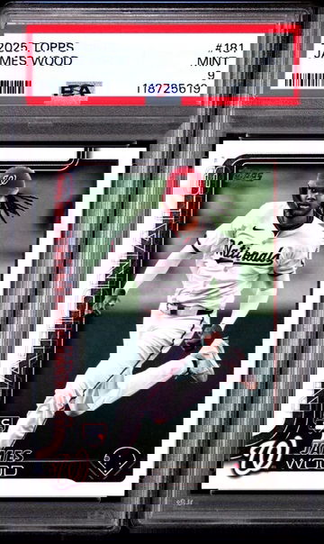 2025 Topps Series 1 James Wood #181 (RC) PSA 9