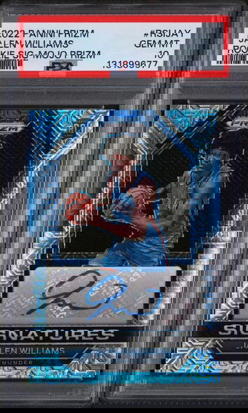 2022 Panini Prizm Rookie Signatures Mojo Prizm Jalen Williams #9 /25 PSA 10