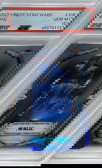 2022 Topps Finest Star Wars Extended Base Set Darth Maul #108 Refractor SP PSA 10 Gem Mint