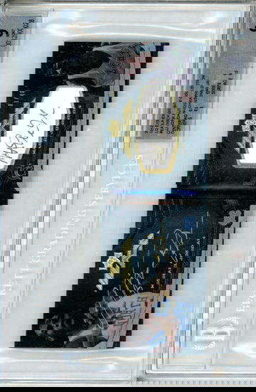 2012-13 Exquisite Collection UD Black Leather Autographs Dual Michael Jordan Magic Johnson