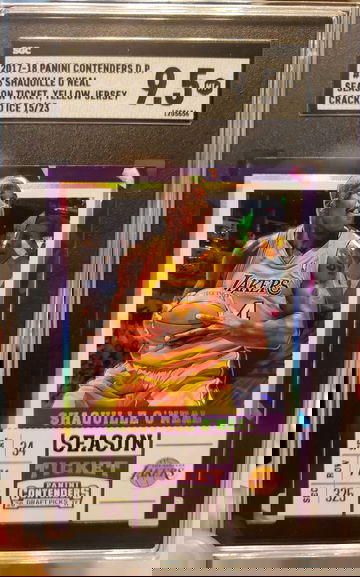 Shaquille O'Neal 2017 Contender DP Season Ticket Cracked Ice /23 SGC 9.5 