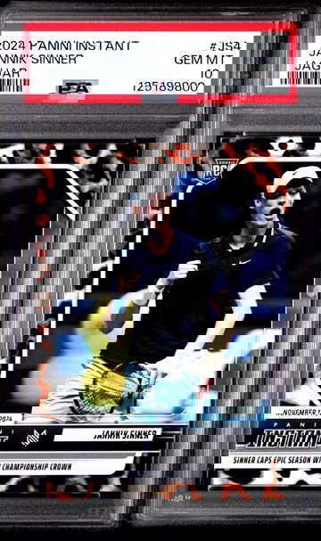 2024 PANINI INSTANT TENNIS JANNIK SINNER JAGUAR #JS4 RC ROOKIE PSA 10