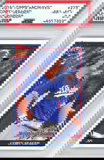 ⚾️⚾️ 2016 Topps Archives COREY SEAGER BLUE BORDER PSA 8.5 RC 🔥🔥🔥📭