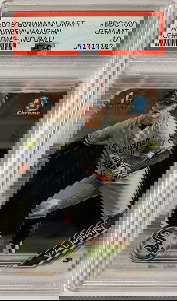 2019 Bowman Draft Andrew Vaughn Chrome - No Ball PSA 10 Gem Mint