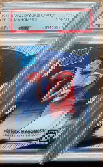 2017 Donruss Optic Patrick Mahomes PSA 8