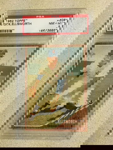 1962 Topps #264 Dick Ellsworth PSA 8 NM-MT CUBS 