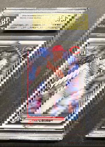 2024 Bowman Draft Chase Burns RC #BD55 BGS 9.5 Gem Mint 