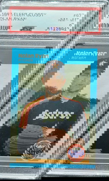 1987 Fleer Glossy #67 Nolan Ryan Houston Astros PSA 8