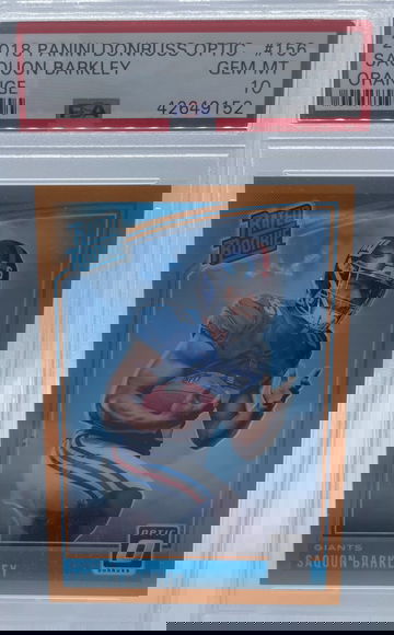 2018 Panini Donruss Optic Saquon Barkley ORANGE PSA 10 GEM MINT