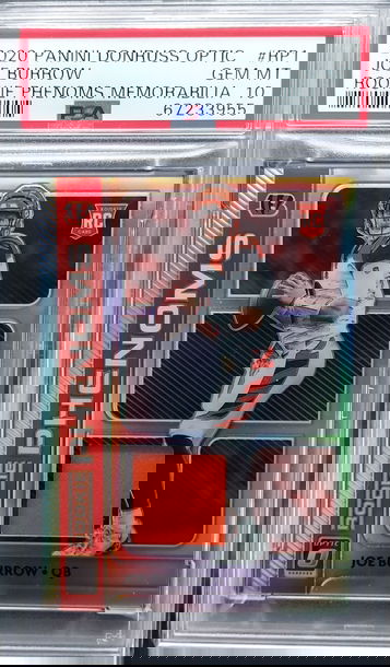 2020 Donruss Optic Joe Burrow Rookie Phenoms Mem Silver #RP1 PSA 10