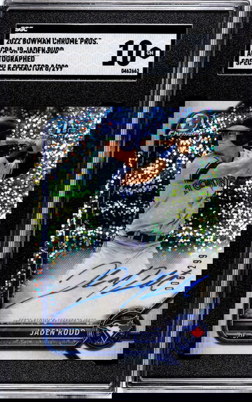 2022 Bowman Chrome Jaden Rudd CA-JR 1st Auto Speckle Refractor numbered 8/299