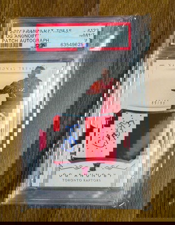 2017 Panini National Treasure OG Anunoby Rookie Patch Auto /99 PSA 9 #123 