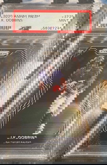 2020 Panini Prizm JK Dobbins Rookie #379 PSA 9 RC 