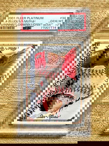 2001 Fleer Platinum Albert Pujols Rookie Winning Comb Blue PSA 10 Gem Mint Pop 2