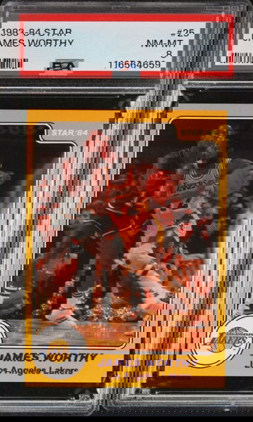 1983-84 STAR James Worthy PSA 8