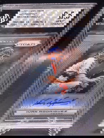 2013 Panini Prizm Ivan Rodriguez Autographs #IR BGS 8.5 