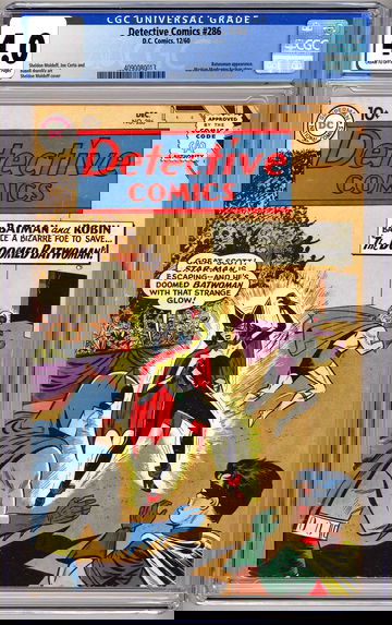 DETECTIVE COMICS #286 CGC 4.0 BATWOMAN & MARTIAN MANHUNTER APPS MOLDOFF ART 1960