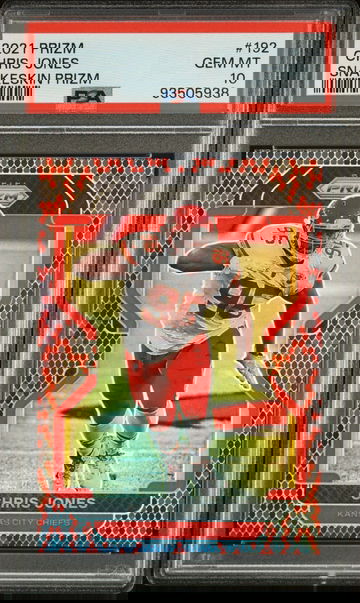 2021 Panini Prizm Chris Jones #192 Snakeskin Prizm SP PSA 10 Kansas City Chiefs