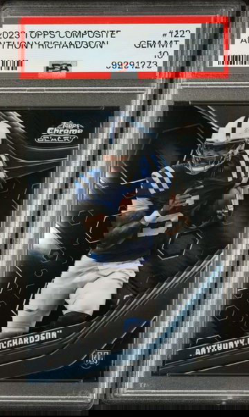 Anthony Richardson 2023 Topps Chrome Black Rookie NFL #122 Football Card PSA 10 Gem Mint