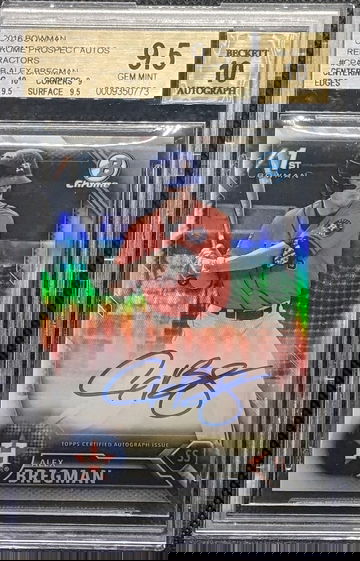 2016 Bowman Chrome Alex Bregman Refractor AUTO /499 BGS 9.5/10