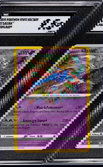 2020 Pokemon Vivid Voltage #082 Zacian Amazing Rare SGC 9.5