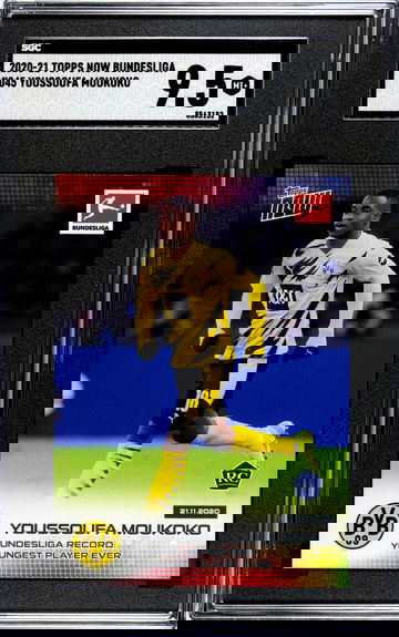 2020-21 Topps Now Bundesliga Youssofa Moukoko SGC 9.5 Mint+ #045