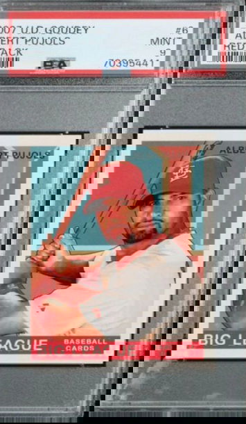 2007 U.D. Goudey #6 Albert Pujols Red Back PSA 9