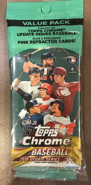 2018 Topps Chrome Update Baseball Cello Pack Sealed