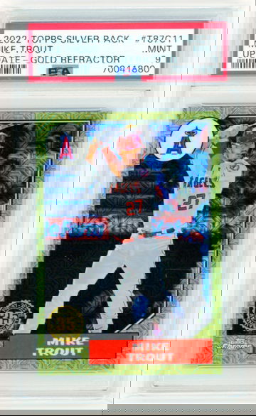 2022 Topps Silver Pack Update #T87C11 Mike Trout Gold Refractor PSA 9 MINT!