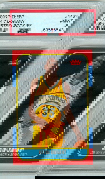 Kevin Durant 2007 Fleer Retro 1986-87 Rookies #143 PSA 9 Rookie RC