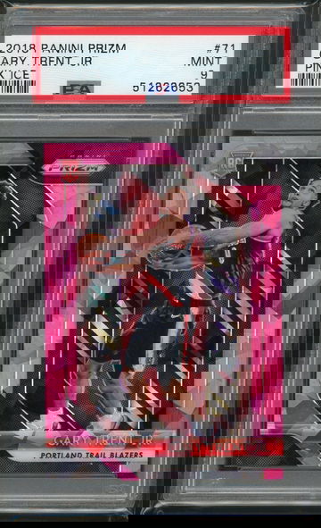 2018 Prizm Pink Ice Gary Trent Jr PSA 9 