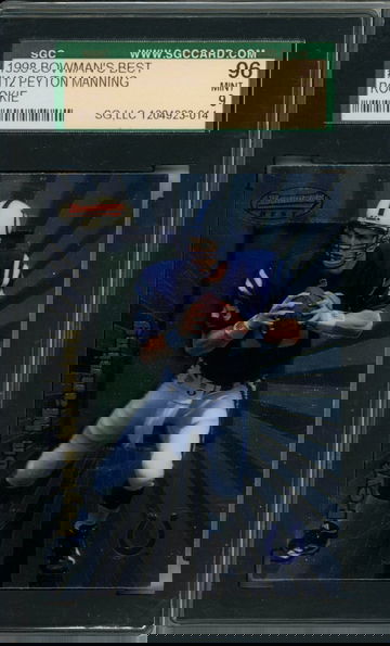 PEYTON MANNING 1998 BOWMAN'S BEST SGC 9