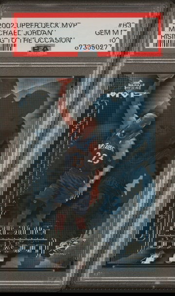 2002 Upper Deck UD MVP Rising to the Occasion R3 Michael Jordan Washington Wizards PSA 10 Gem Mint