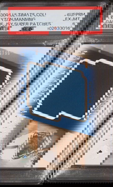 2004 Ultimate Collection Game Jersey Super Patch Peyton Manning #USPPM /15 PSA 6