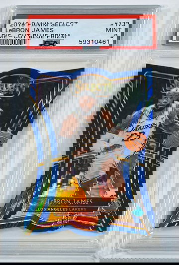 Lebron James 2019 Select Blue Die-cut /249 PSA 9