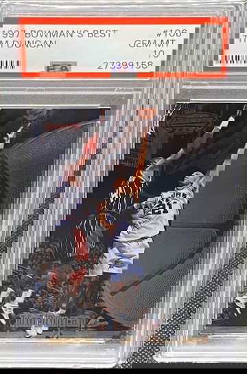 1997 Bowman’s Best Tim Duncan Rookie PSA 10 #106