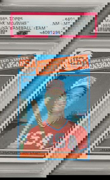 MARK MCGWIRE 1985 Topps Baseball Rookie RC # 401 PSA 8 NM-MT