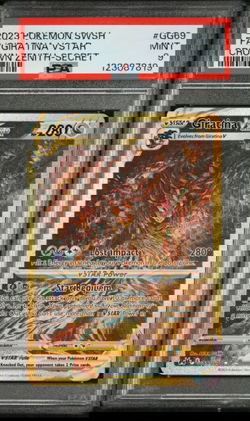2023 Pokemon Sword and Shield Crown Zenith Secret Rare Giratina Vstar #GG69 PSA 9