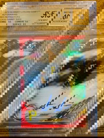 Sammy Siani 2019 Bowman Chrome RC /5 BGS 9.5/10 Red Auto 