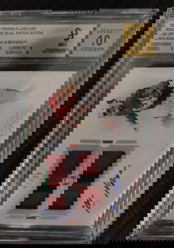 2021 Panini Flawless Rondale Moore Rookie Dual Patch Auto /20  BGS 9/10
