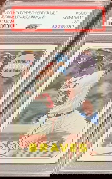 2018 Heritage Ronald Acuna Action PSA 10