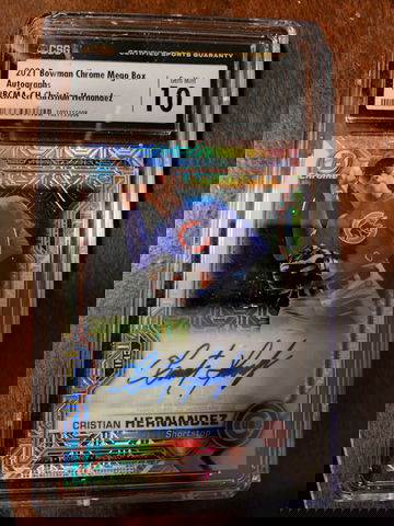 2021 Bowman Chrome Mega Box BCMA-CH Cristian Hernandez Auto CSG 10