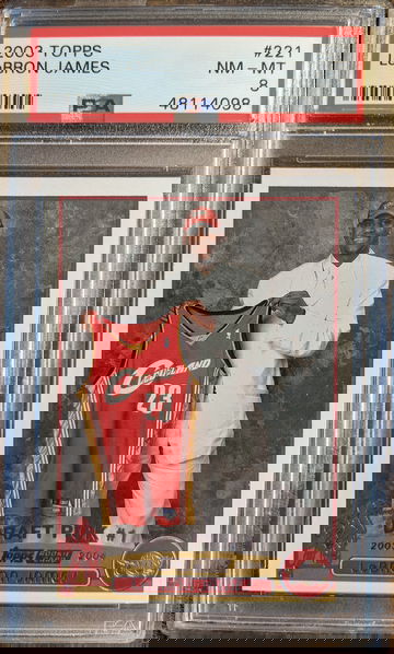 2003 Topps LeBron James RC PSA 8