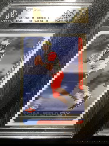 2000 Pacific Paramount #138 Tom Brady ROOKIE BGS 9.5 GEM MINT ( 10 CENTERING