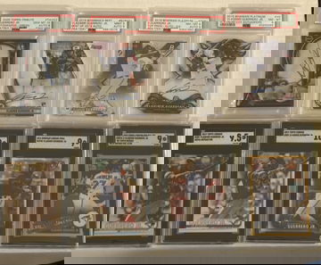 Vladimir Guerrero Jr 8 card slab lot. 4 PSA Graded Autos, Bowman Chrome Prospects and Topps Chrome