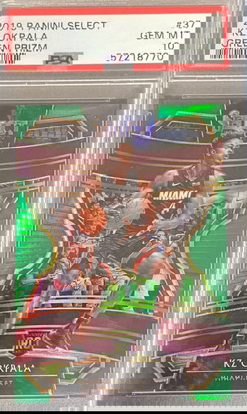 2019-20 Panini Select KZ Okpala Concourse #37 Green Prizm 3/5 Rookie Rc PSA 10