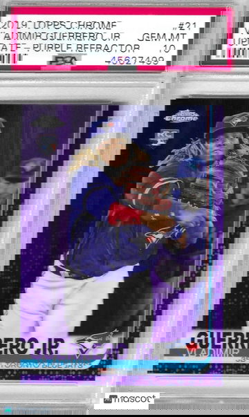 Vladimir Guerrero Jr 2019 Topps Chrome RC #21 PSA 10 Purple Refractor /175