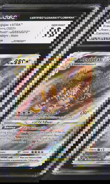 2023 Pokemon #GG55/GG70 Regigigas VSTAR Galarian Gallery CGC 10