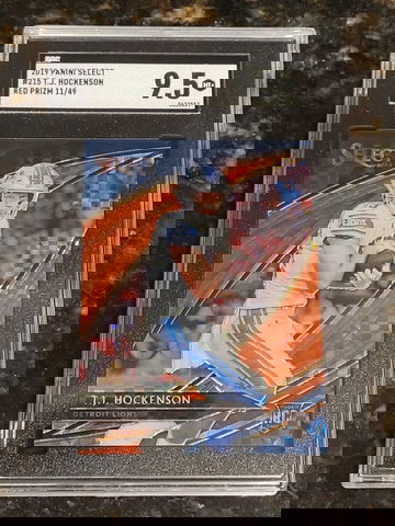 2019 TJ Hockenson Select Field Level Red PRIZM #/49